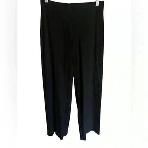 Eileen Fisher Wide Leg Pull-On Casual Pants Black